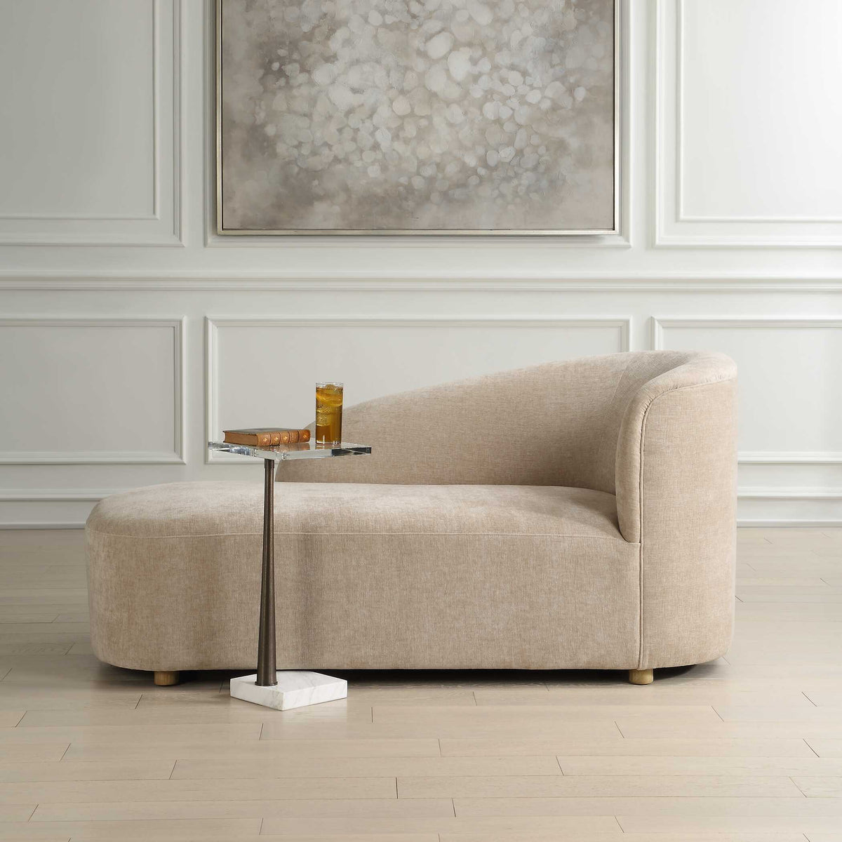 Fae Arm Chaise Lounge - Beige by Uttermost - View 2