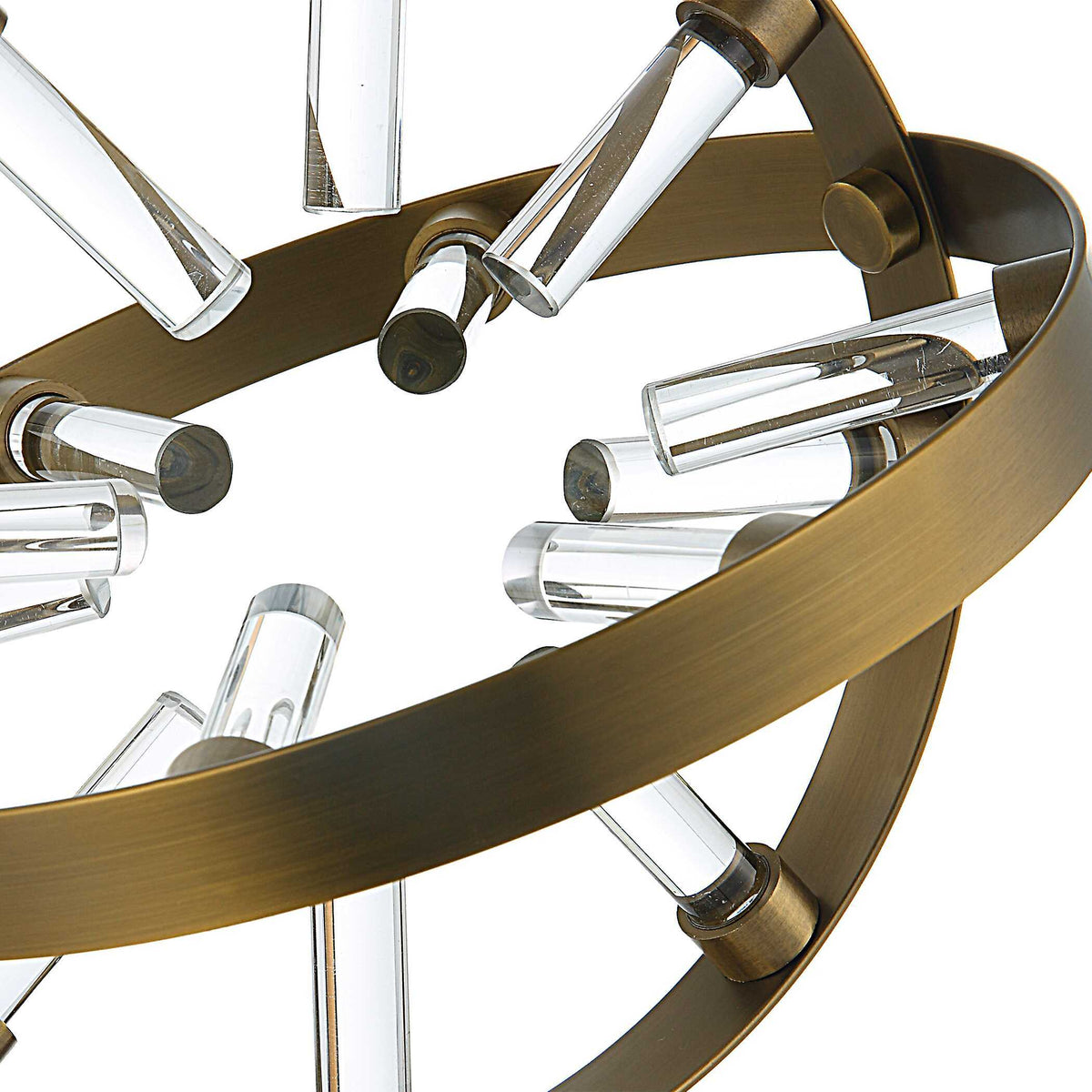Realm Spherical Brass Sculptures (Set of 2) - Gold / Black by Uttermost - View 4