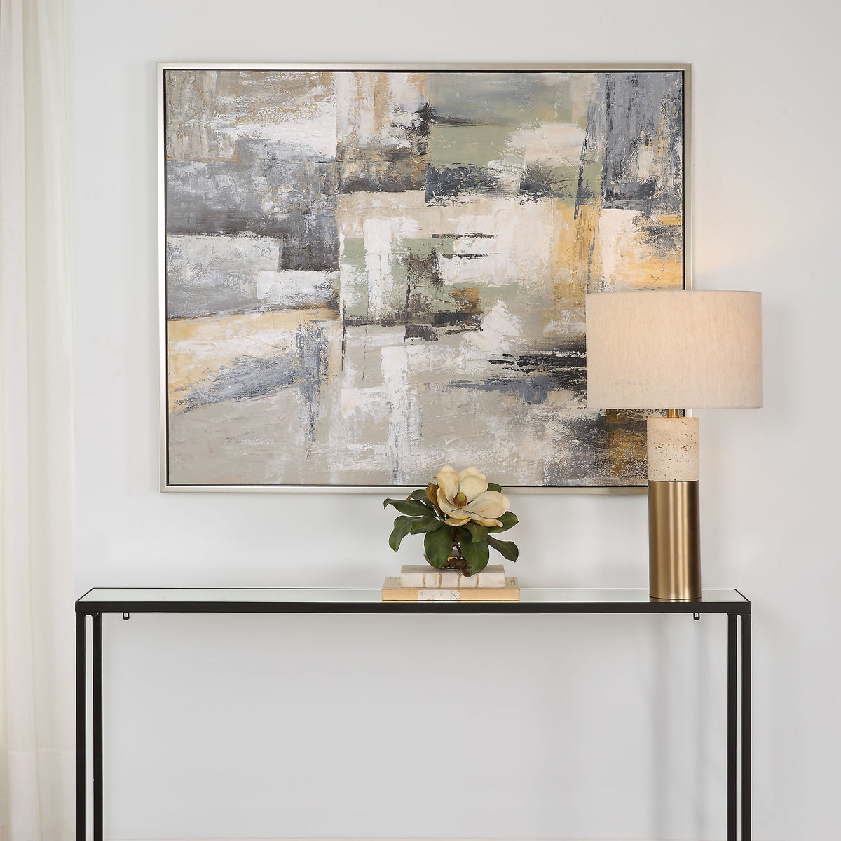 Intuition Hand Painted Abstract Art - Beige by Uttermost - View 2
