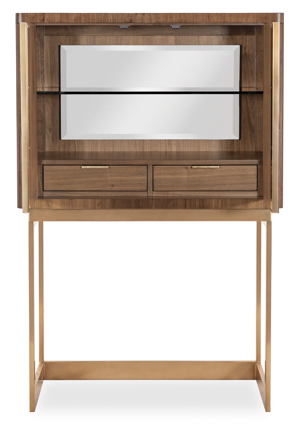 Eleana Bar On Stand Medium Wood / Gold - Dark Brown / Gold by Hooker Furniture - View 9