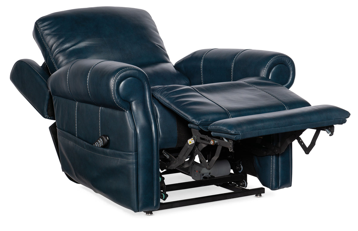 Eisley Power Recliner With Power Headrest, Lumbar And Lift - Blue by Hooker Furniture - View 5