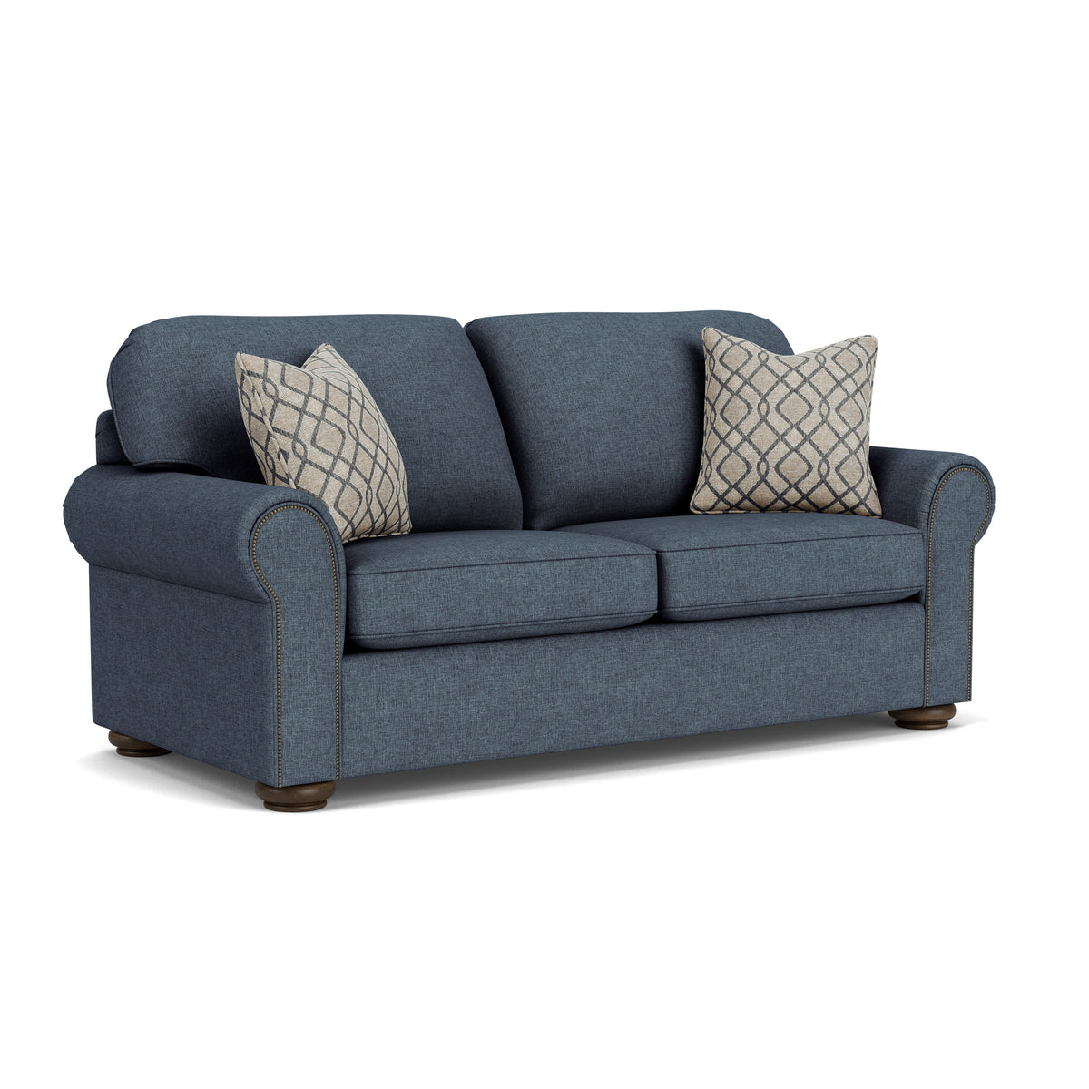 Preston Fabric Stationary Full Sleeper With Nailhead Trim | Flexsteel