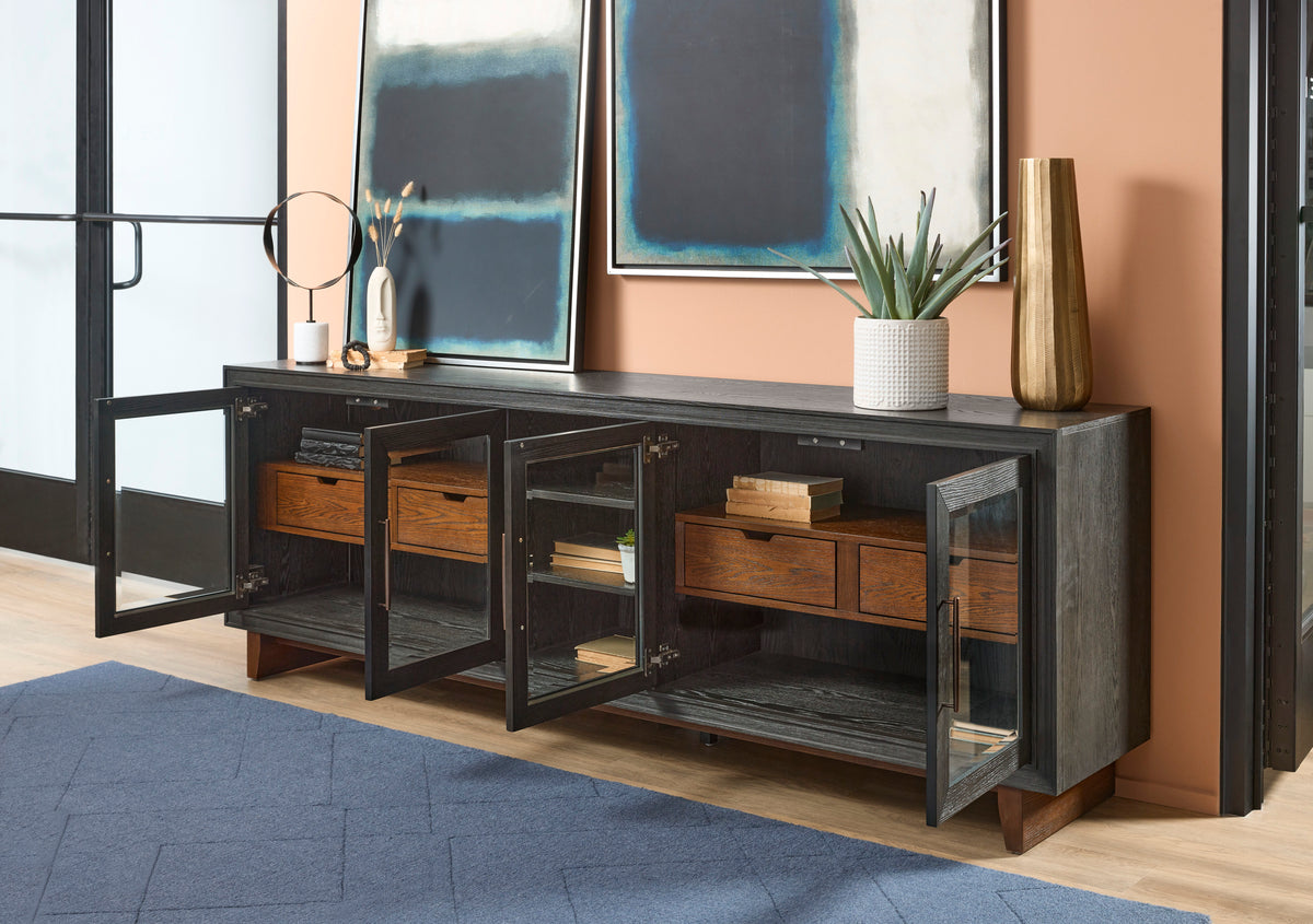 Waterfall Large Entertainment Base - Deep Ebony | Flexsteel