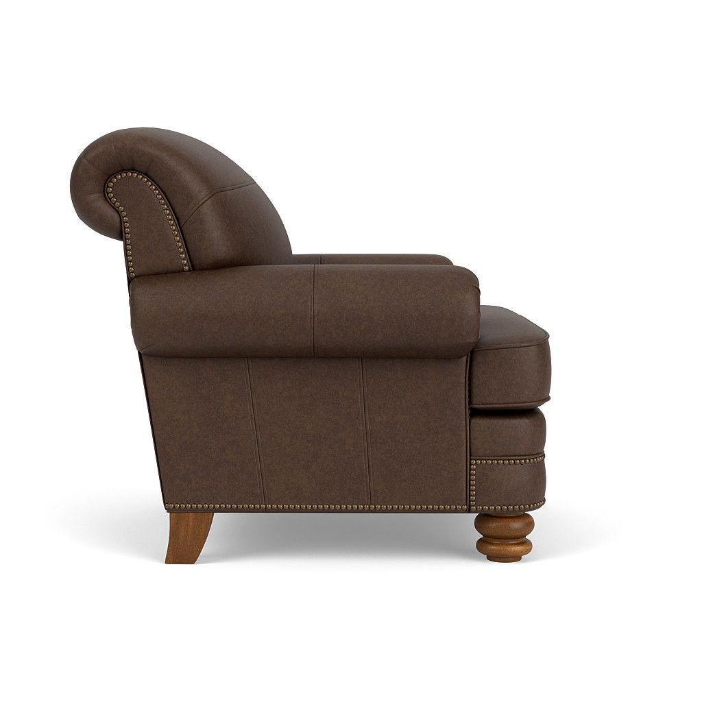 Bay Bridge Leather Chair With Nailhead Trim | Flexsteel