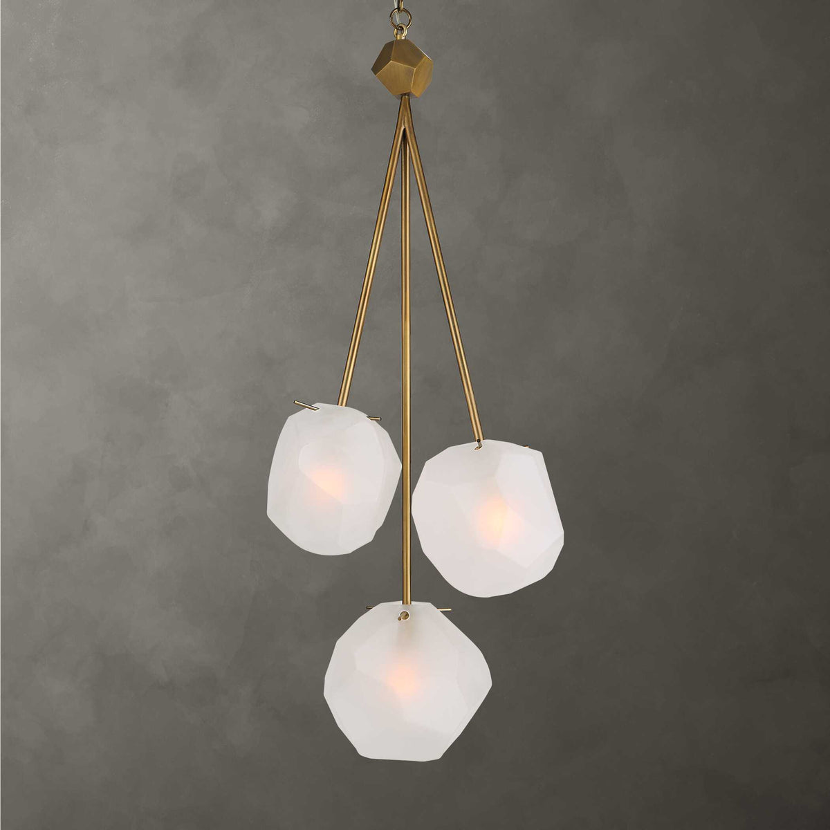 Geodesic 3 Light Pendant - White by Uttermost - View 1