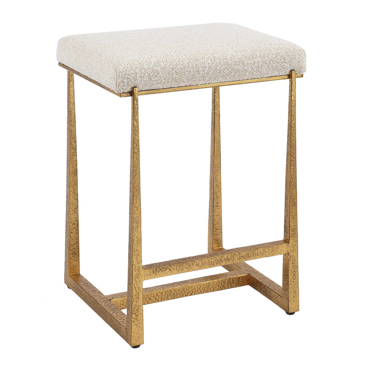 Midas Counter Stool - White / Gold by Uttermost - View 4