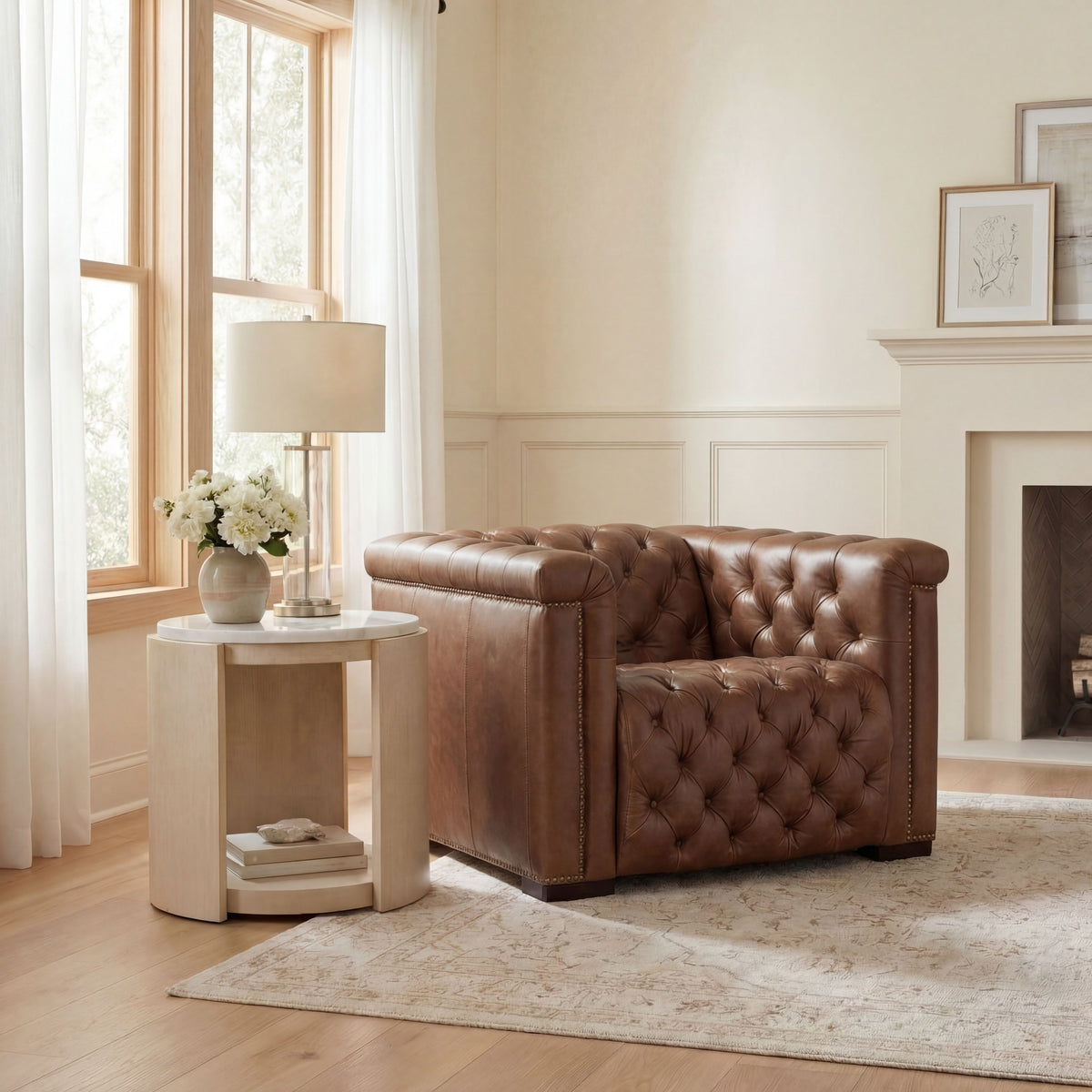 Savion Grandier Power Recliner With Power Headrest Saddlebag Lodge - Light Brown by Hooker Furniture - View 2
