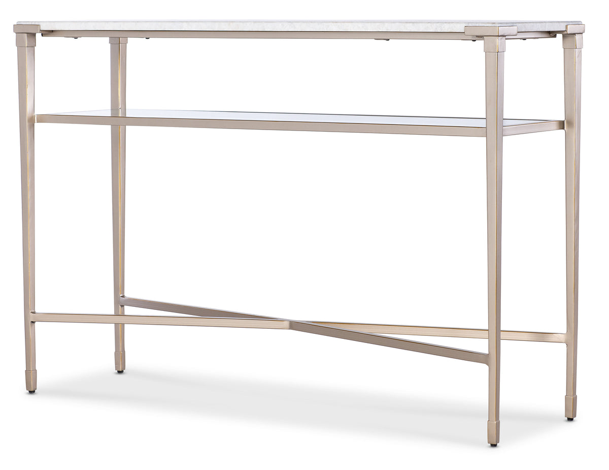 Melange Jen Console Table - Gold / White by Hooker Furniture - View 2