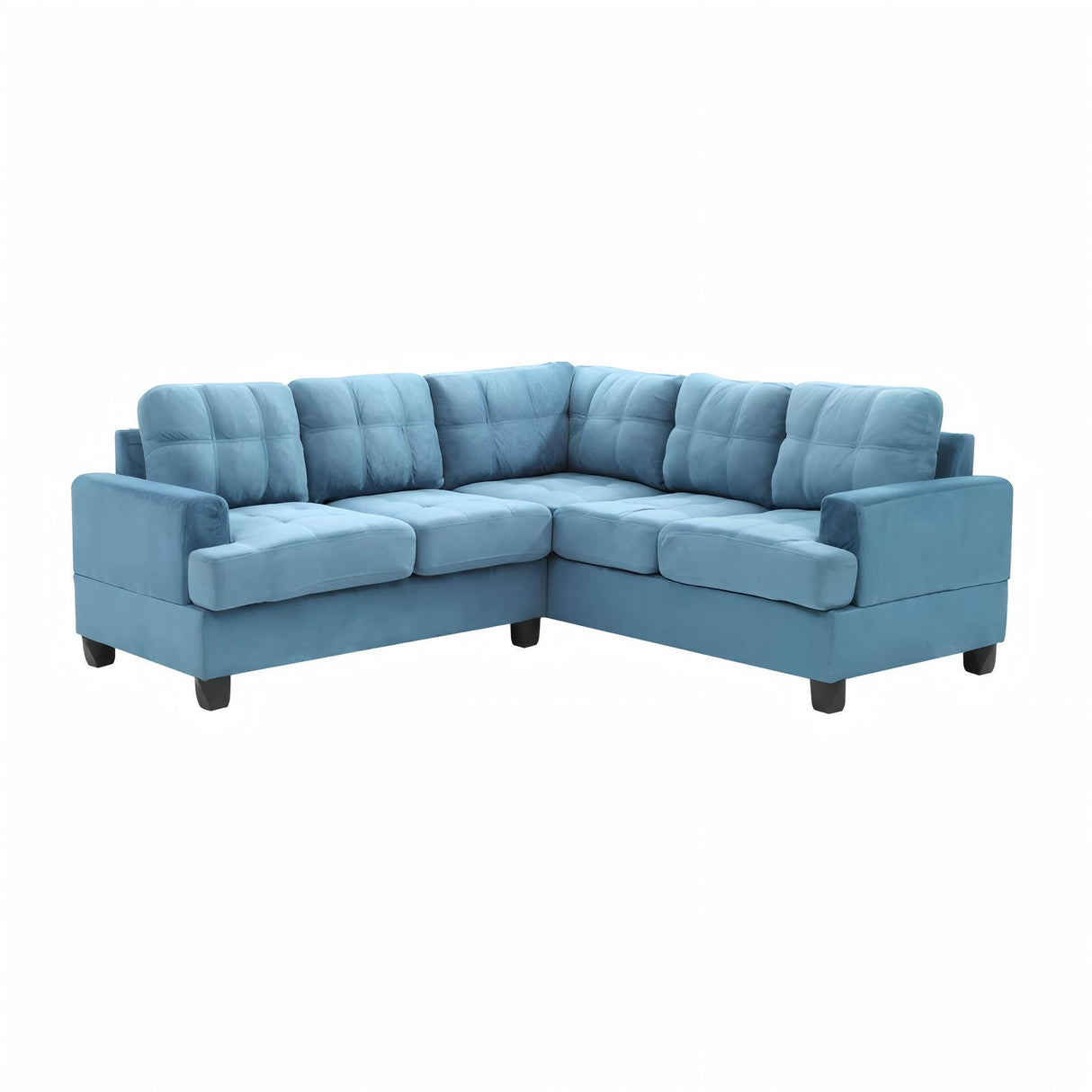 Glory Furniture Sandridge G518B-SC Sectional Sofa Aqua Blue Microfiber 80 Inch - sold by Home Elegance USA