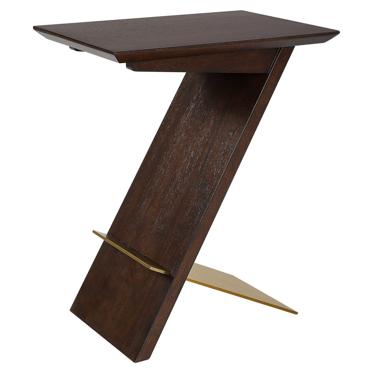 Breakthrough Modern Accent Table - Dark Brown / Gold by Uttermost - View 5