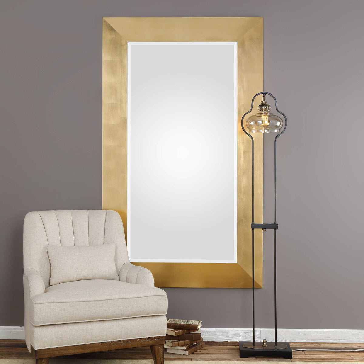 Chaney Mirror - Gold by Uttermost - View 2