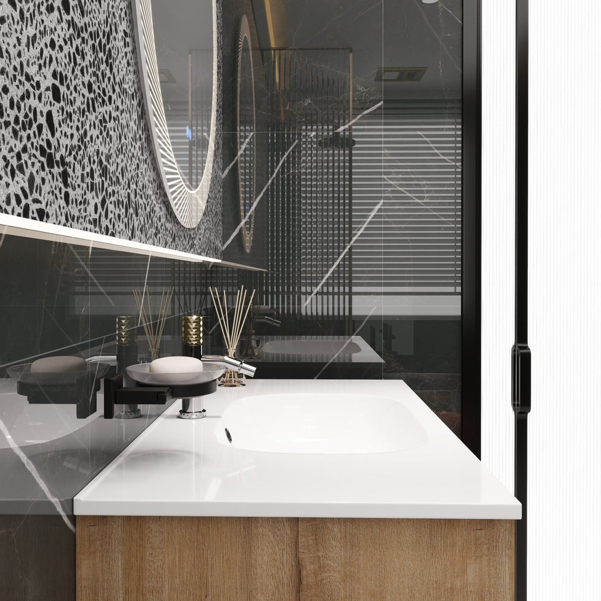 36 Inch Bathroom Vanity With Gel Sink | Home Elegance USA