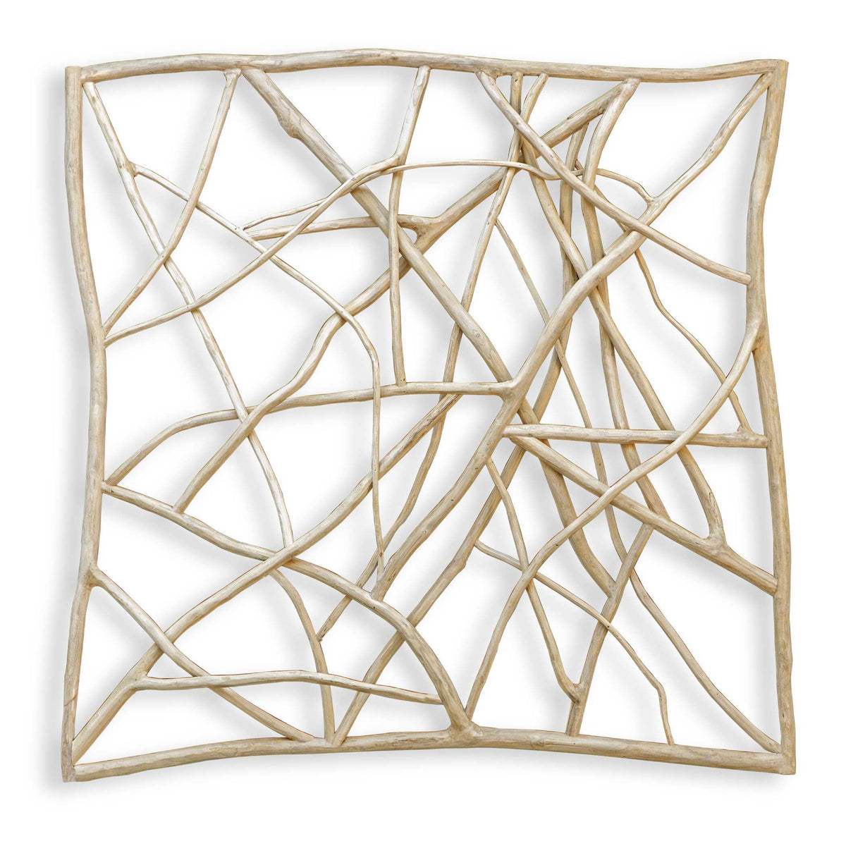Tangled Up Outdoor Teak Wall Decor Woodtone - Light Brown by Uttermost - View 1