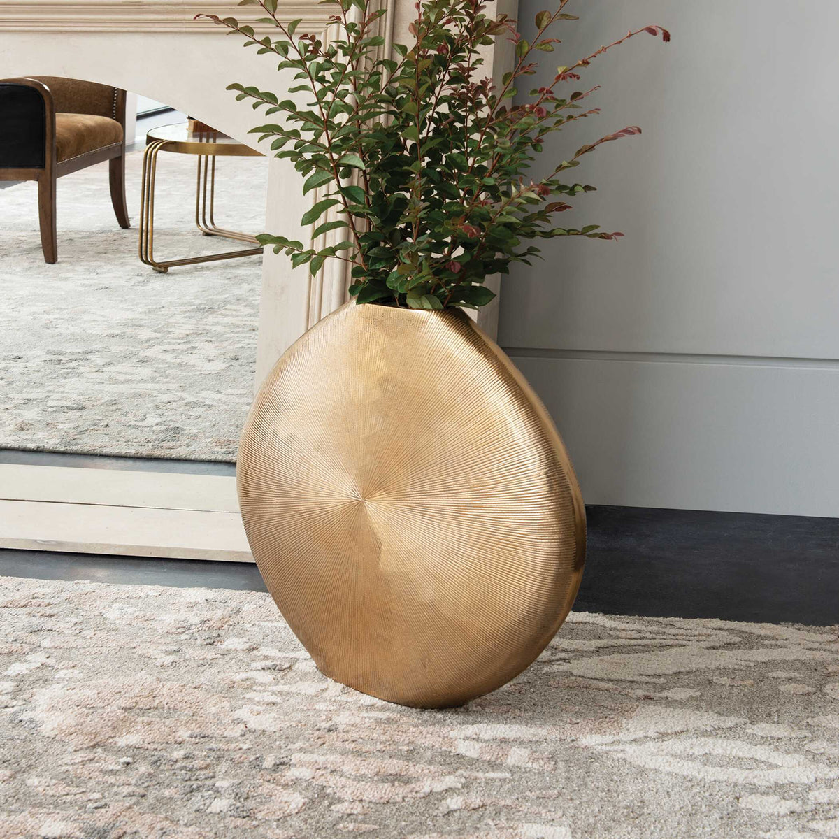 Gretchen Vase - Gold by Uttermost - View 3