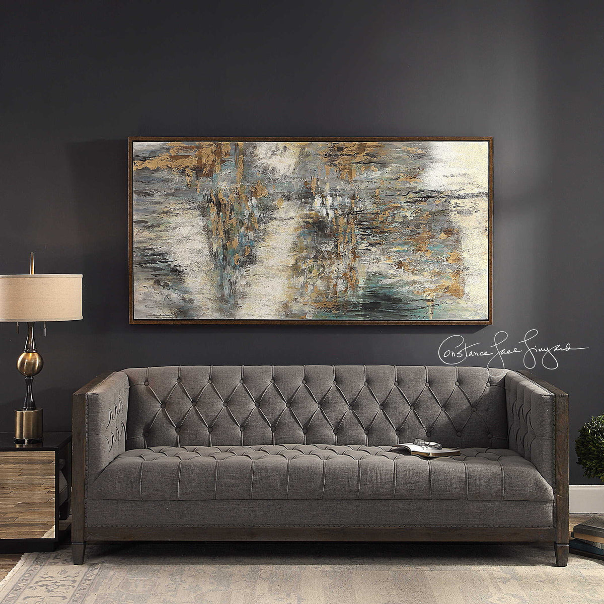 Behind The Falls Abstract Art - Beige / Light Brown by Uttermost - View 5