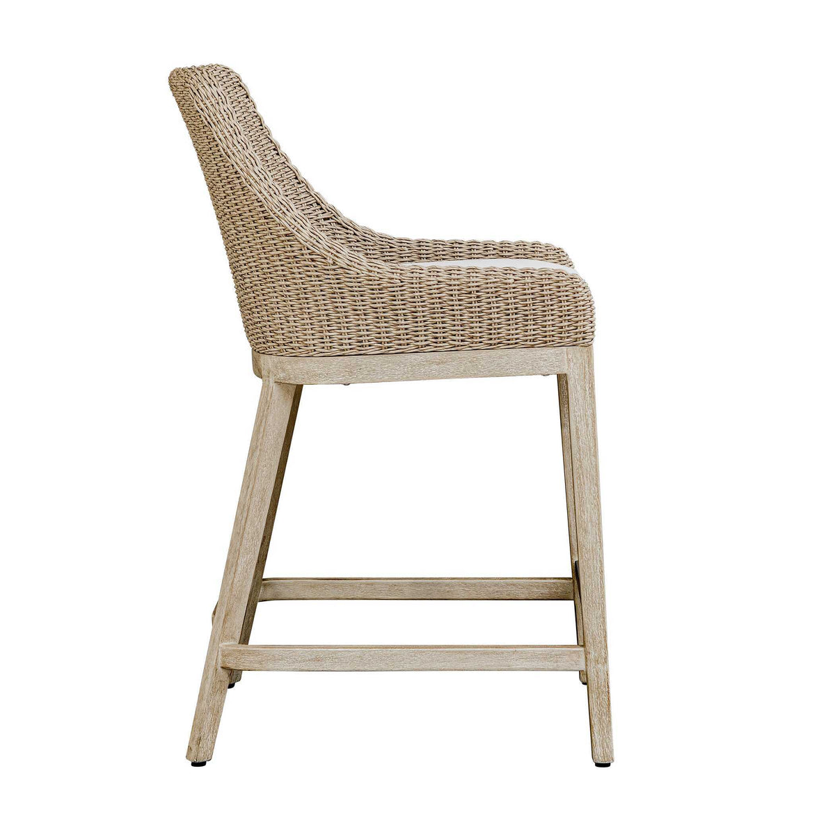 Paloma Outdoor Wicker Counter Stool Brown / Gray / White - Light Brown / White by Uttermost - View 11
