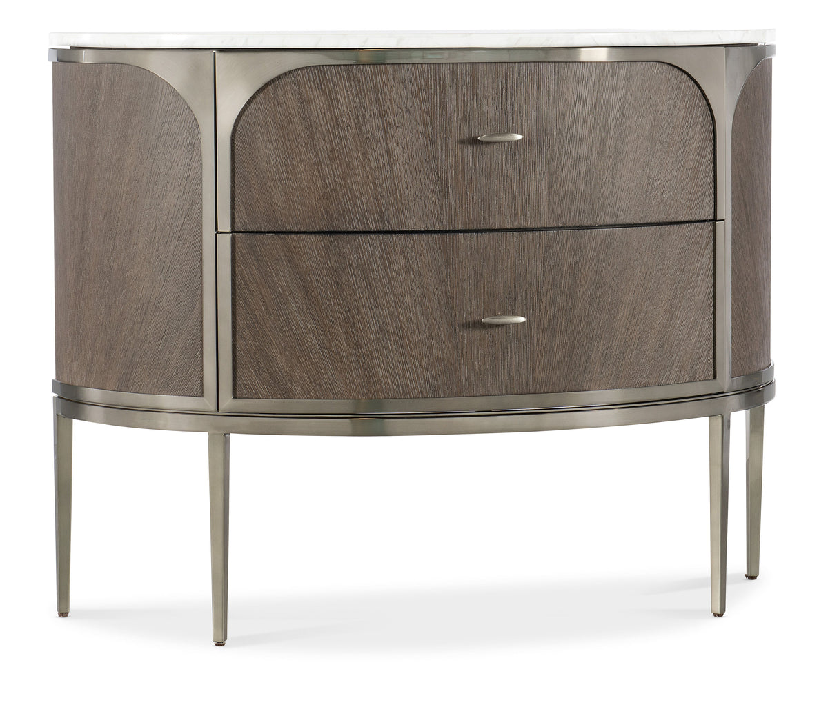 Modern Mood Two Mink Drawer Nightstand - Dark Brown / Dark Gray by Hooker Furniture - View 1