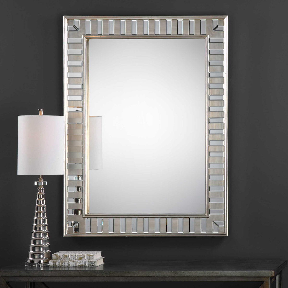 Lanester Leaf Mirror - Silver by Uttermost - View 2