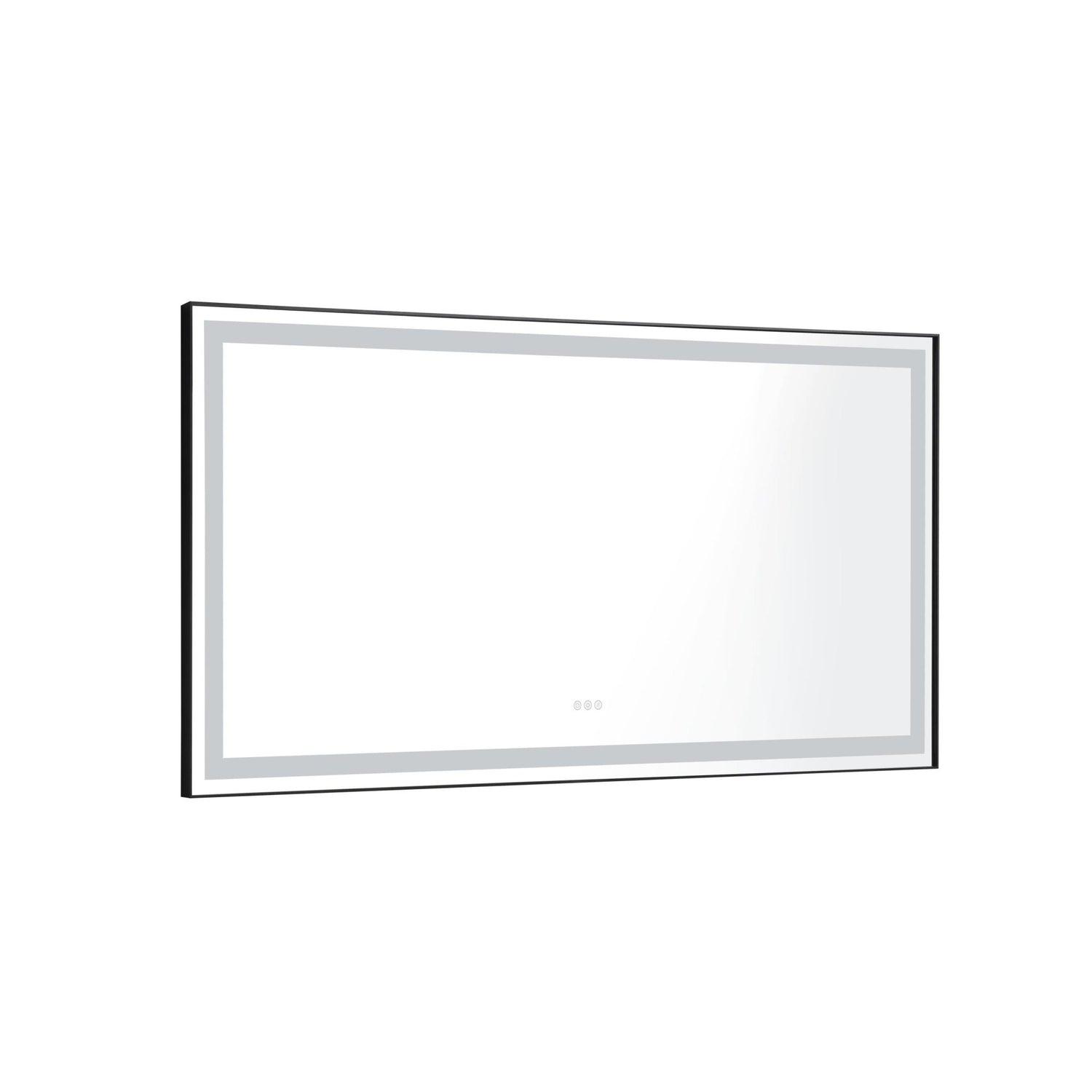 72 in. W x 36 in. H Black Framed LED Single Bathroom Vanity Mirror in Polished Crystal Bathroom Vanity LED Mirror with 3 Color Lights Mirror for Bathroom Wall Smart Lighted Vanity Mirror | Home Elegance USA