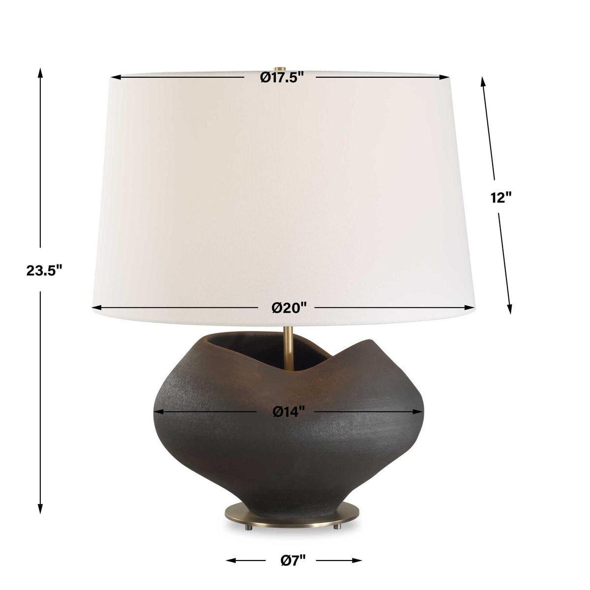 Nocturne Table Lamp - Black by Uttermost - View 8