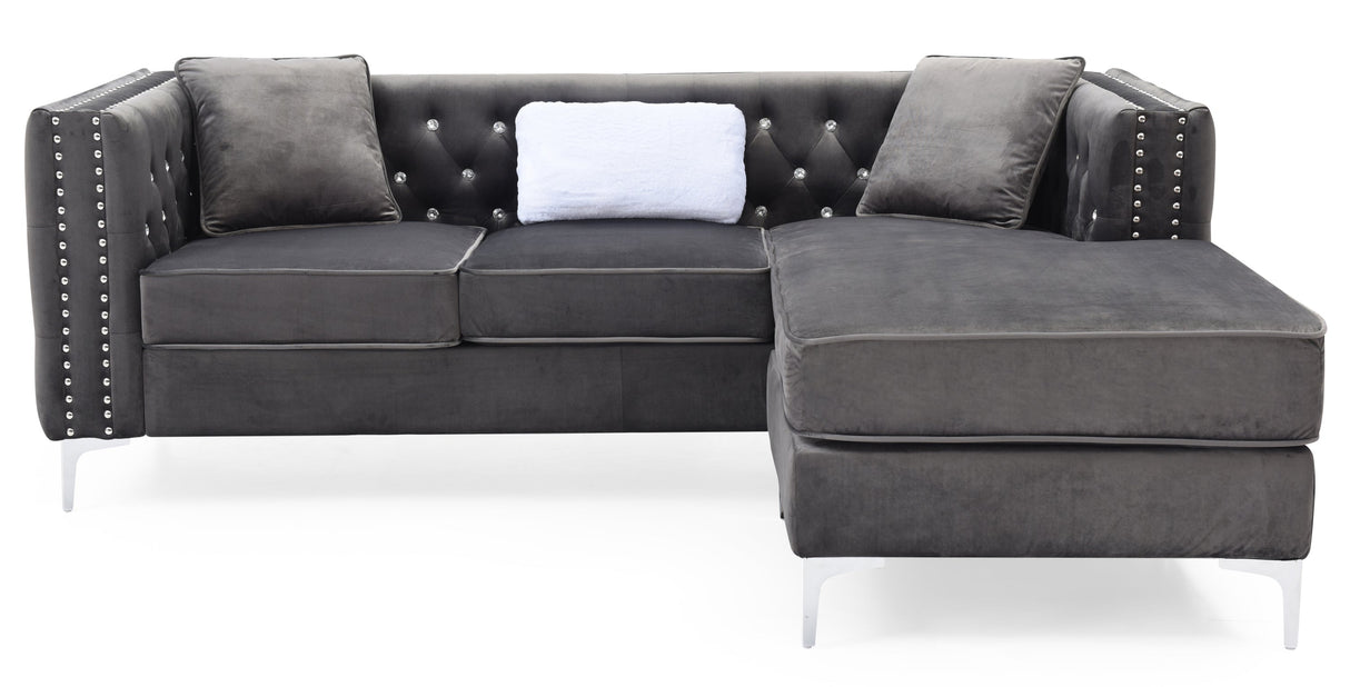 Paige G822B-SC Sofa Chaise , GRAY - sold by Home Elegance USA