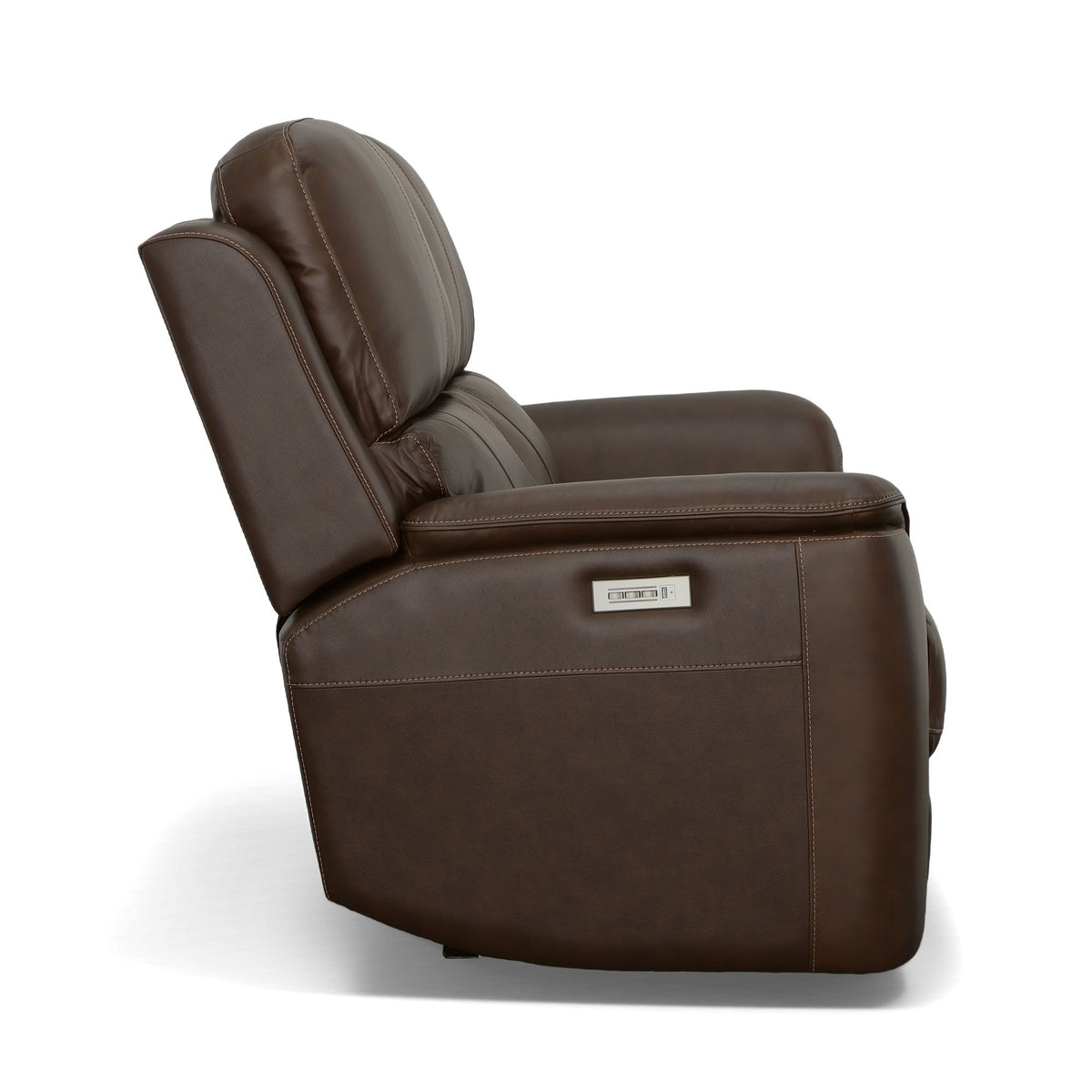 Henry Power Reclining Loveseat With Power Headrests & Lumbar - Burnt Umber | Flexsteel