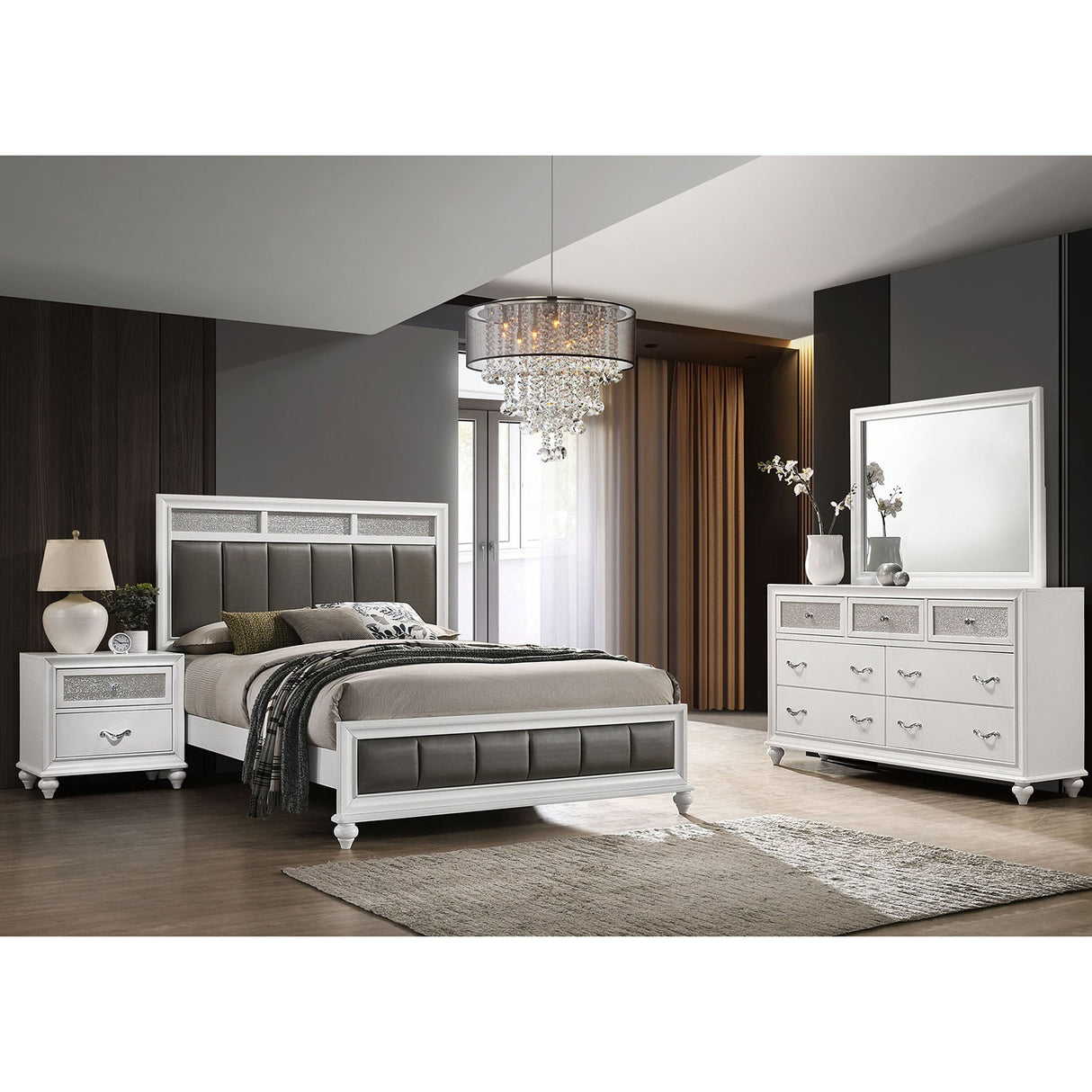 Randall White 4-piece Queen Bedroom Set - sold by Home Elegance USA