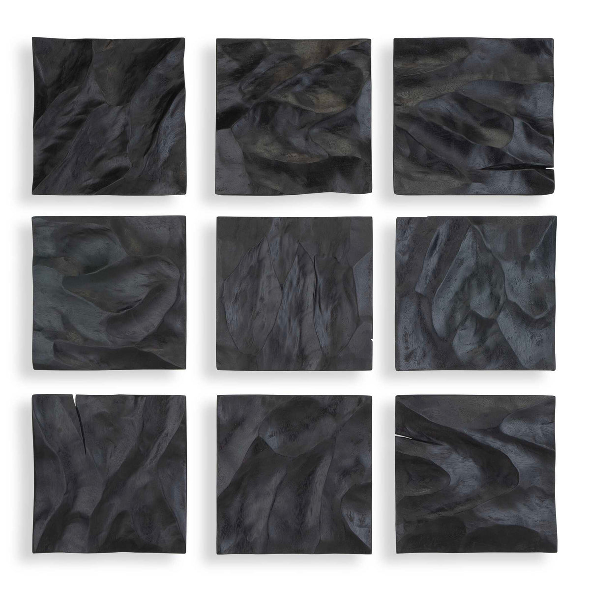 Malosi Wood Wall Decor (Set of 9) - Black by Uttermost - View 1