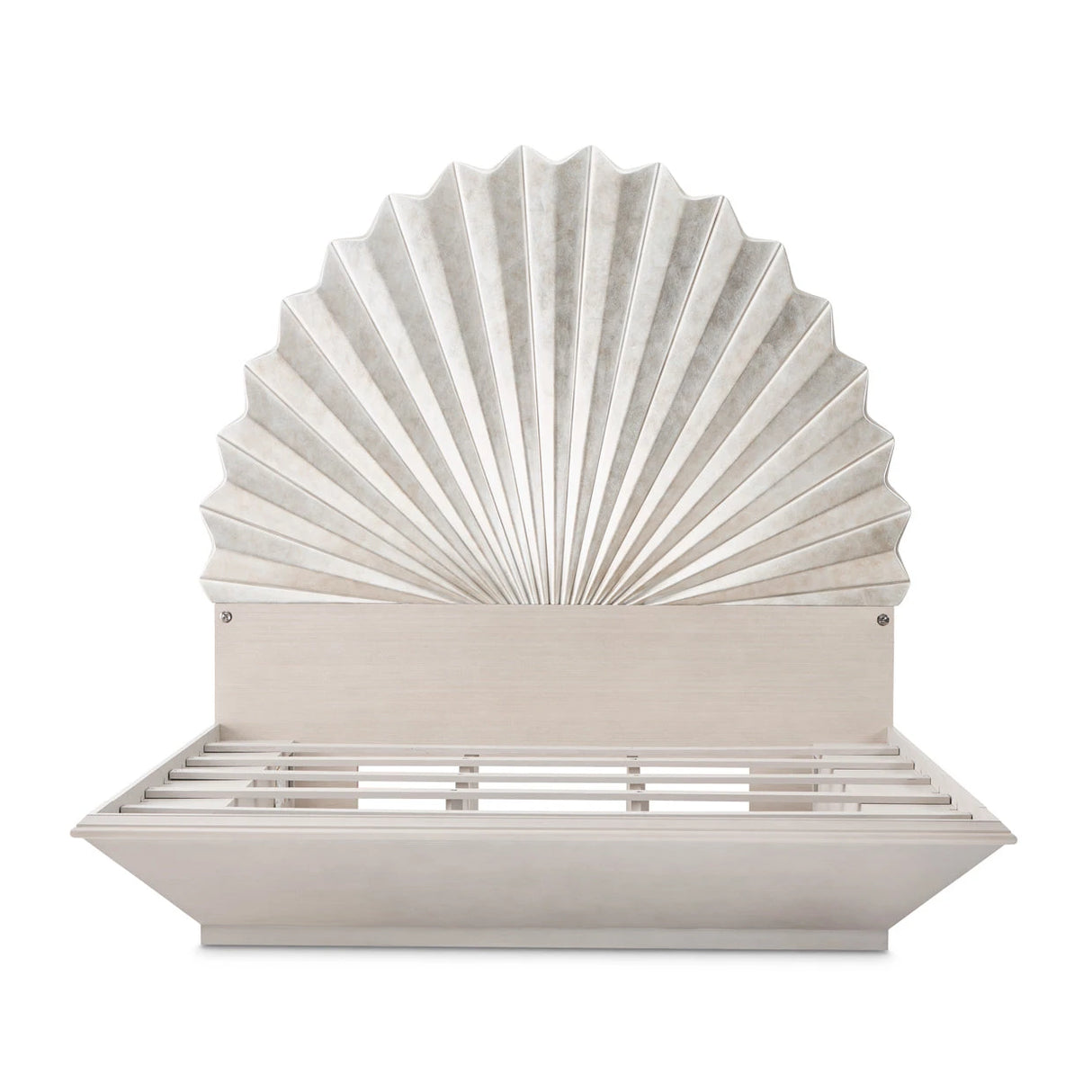 Fantosini Eastern King Bed - Fan Shaped in Silver Finish | AICO by Michael Amini - Home Elegance USA