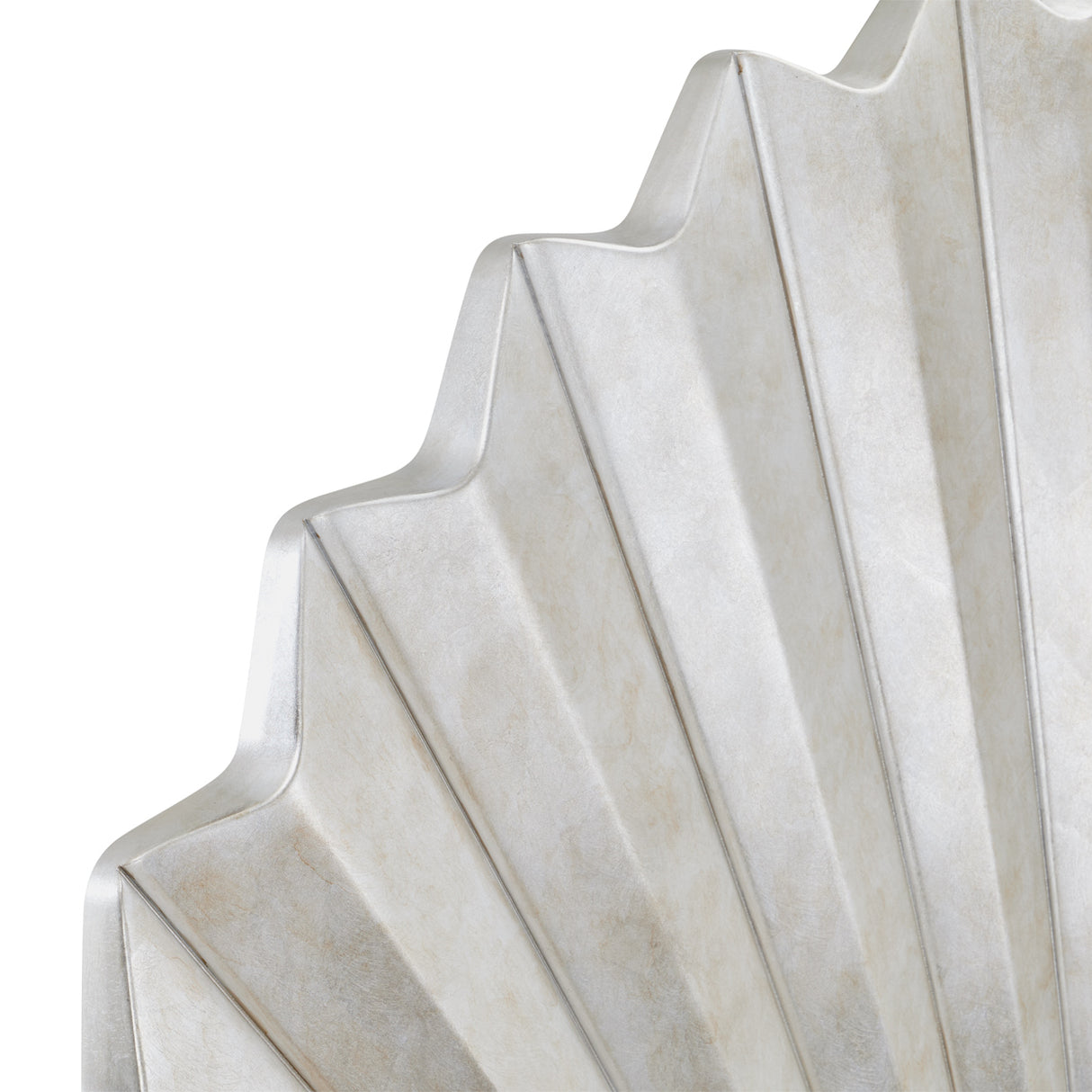 Fantosini Eastern King Fan Bed in Silver Leaf Finish | AICO by Michael Amini