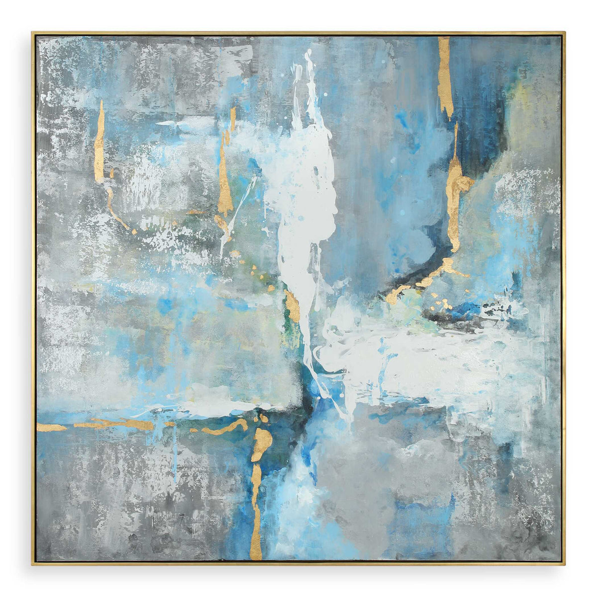 Meditation Modern Art - Light Blue by Uttermost - View 1