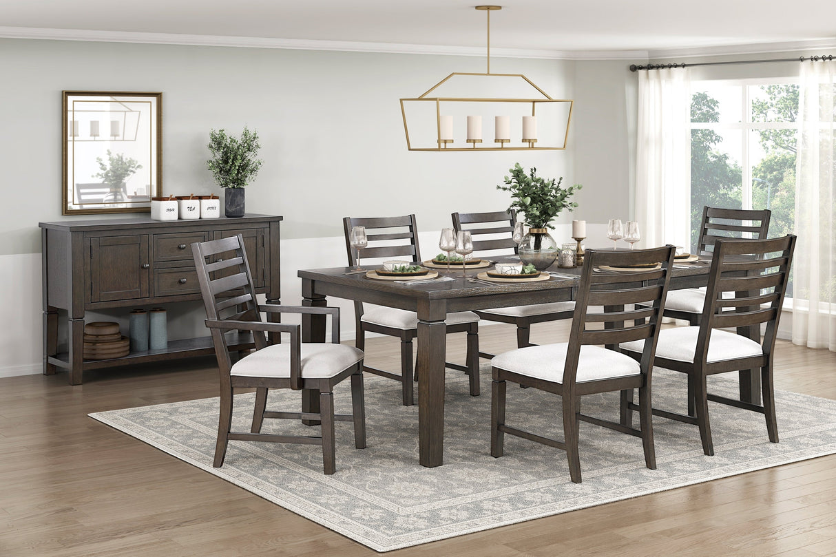 Classic Style 7pc Dining Set Dark Espresso Finish Table with Extension Leaf Armchairs Side Chairs Comfortable Seat Wooden Dining Furniture - sold by Home Elegance USA