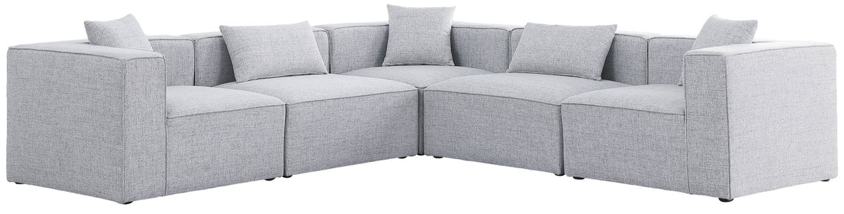 Cube - Modular Sectional 5 Piece - Gray - Modern & Contemporary | Home Elegance USA