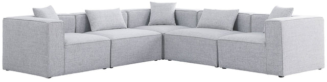 Cube - Modular Sectional 5 Piece - Gray - Modern & Contemporary | Home Elegance USA