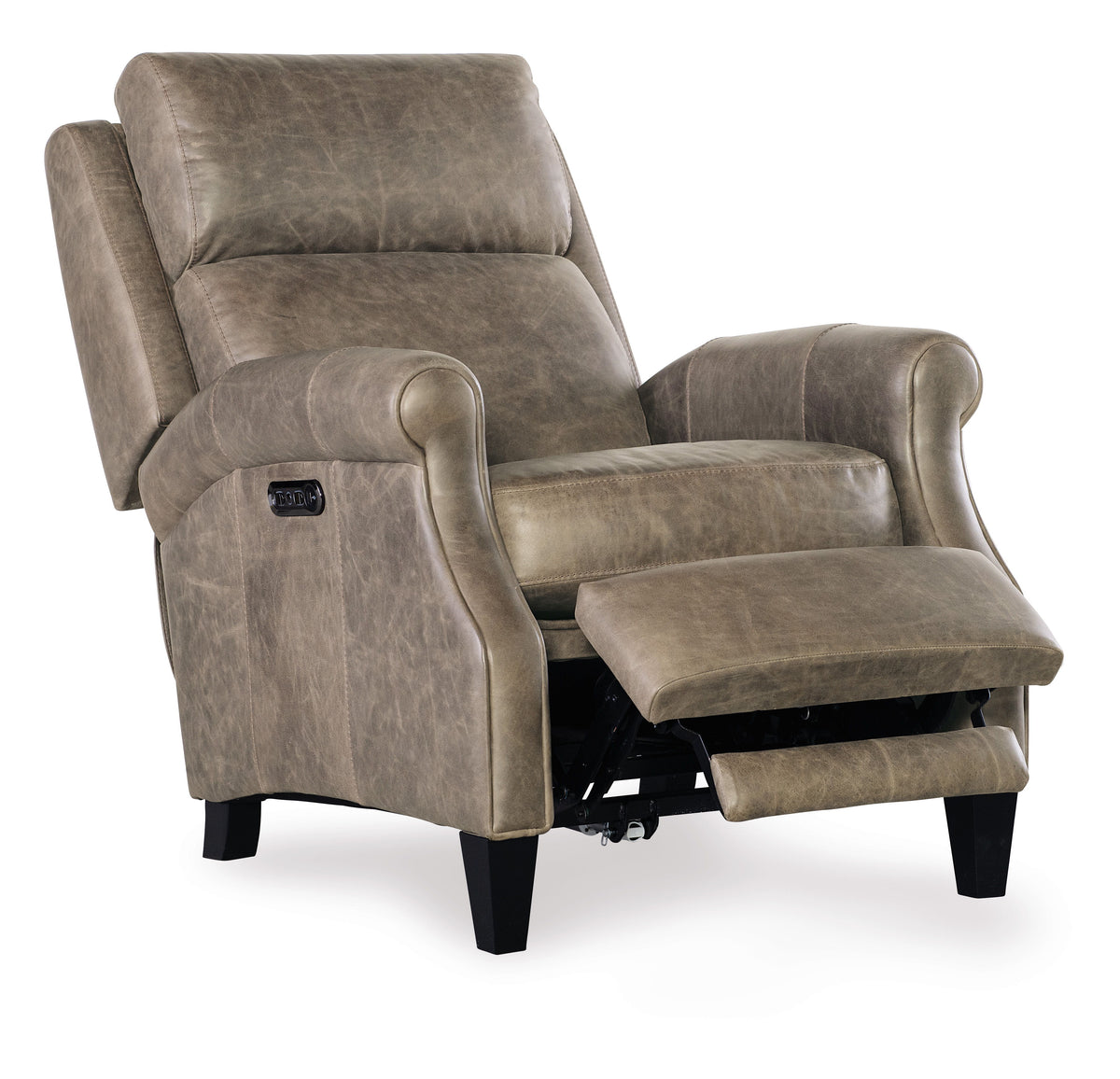 Hurley Power Recliner With Power Headrest - Dark Gray by Hooker Furniture - View 4