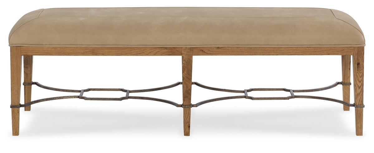 Cashiers Bed Bench Almond / Vintage Ecru - Light Brown / Beige by Hooker Furniture - View 2