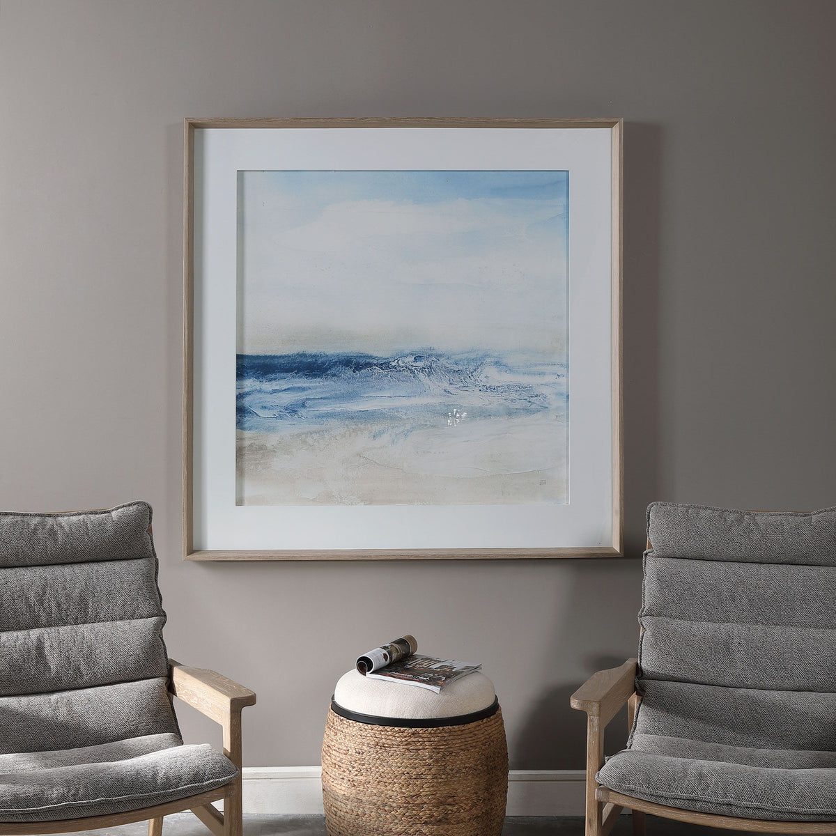 Surf And Sand Framed Print - Blue / Beige by Uttermost - View 2