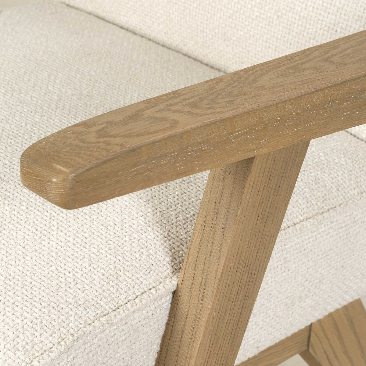 Blakely Dining Arm Chair - White / Light Brown by Uttermost - View 8