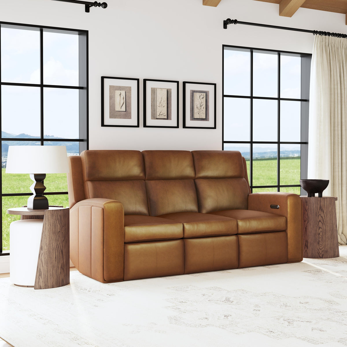 Wyatt Power Reclining Sofa With Power Headrests & Lumbar - Canyon | Flexsteel