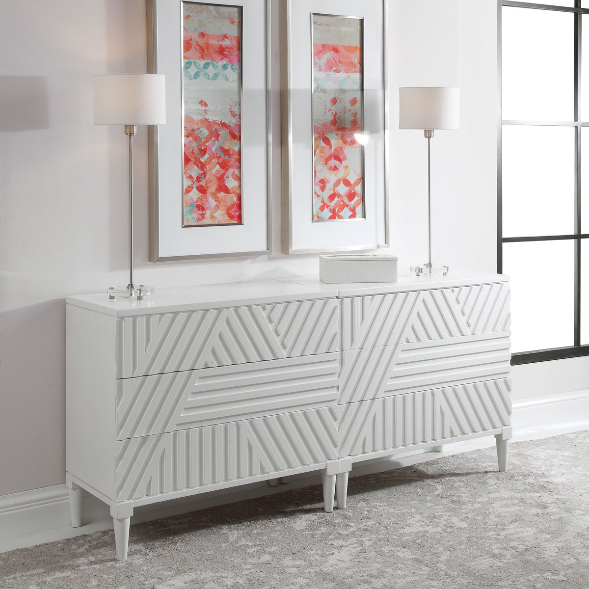 Colby Drawer Chest - White by Uttermost - View 4