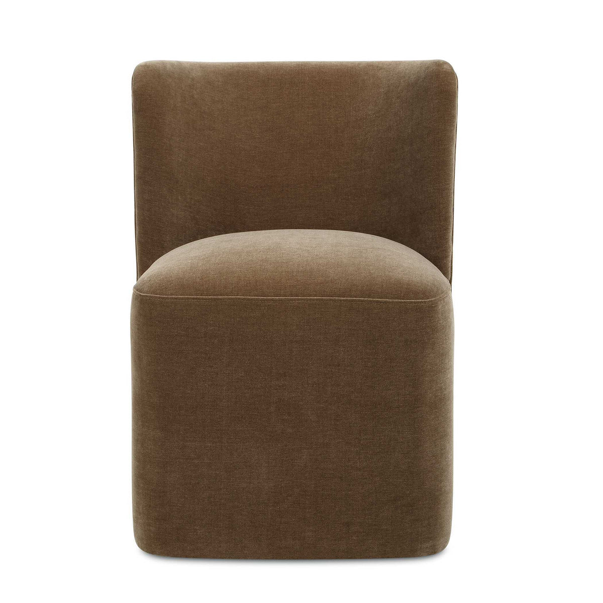 Outlook Modern Velvet Dining Chair - Dark Brown by Uttermost - View 1