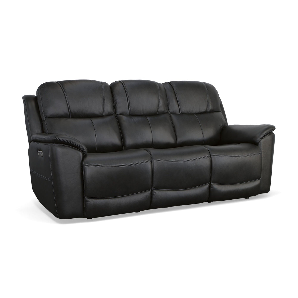 Crew Power Reclining Sofa With Power Headrests & Lumbar - Raven | Flexsteel