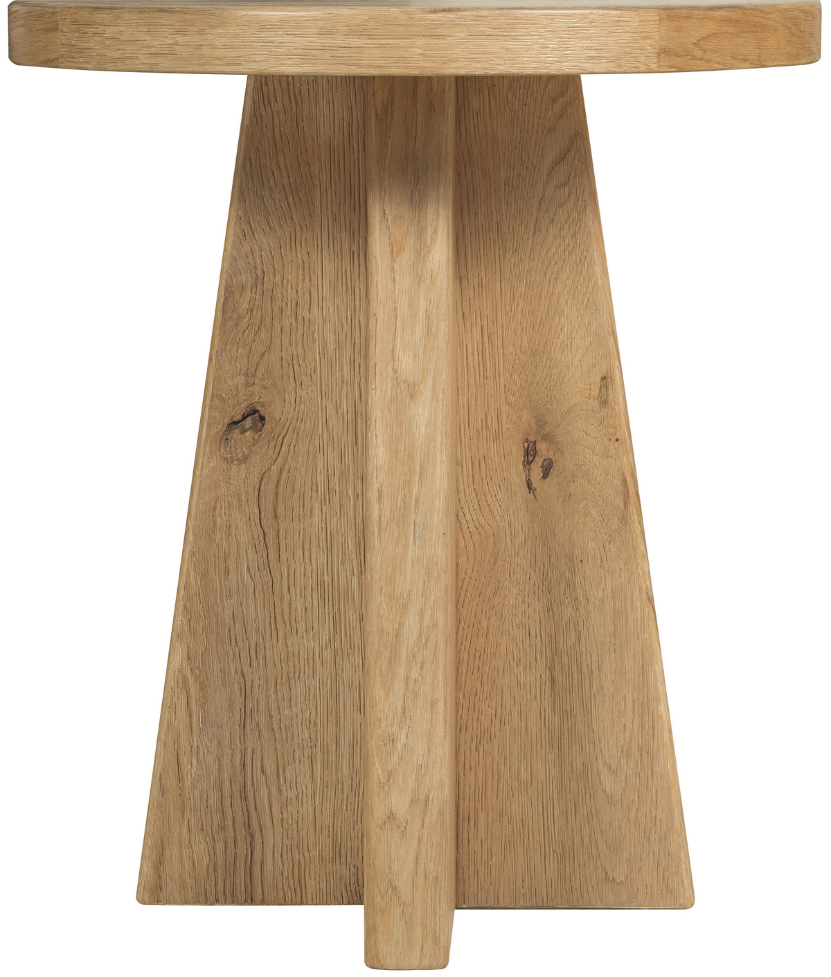 Driftwood Round End Table Buckboard - Light Brown by Hooker Furniture - View 1