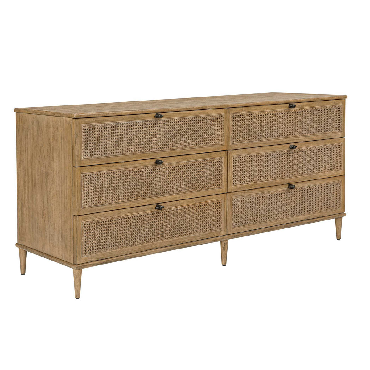 Coast 6 Drawer Rattan Chest Woodtone - Light Brown by Uttermost - View 3