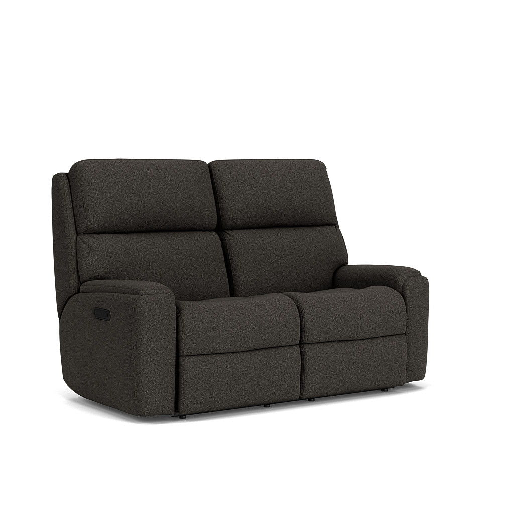 Rio Transitional Fabric Reclining Loveseat | Flexsteel