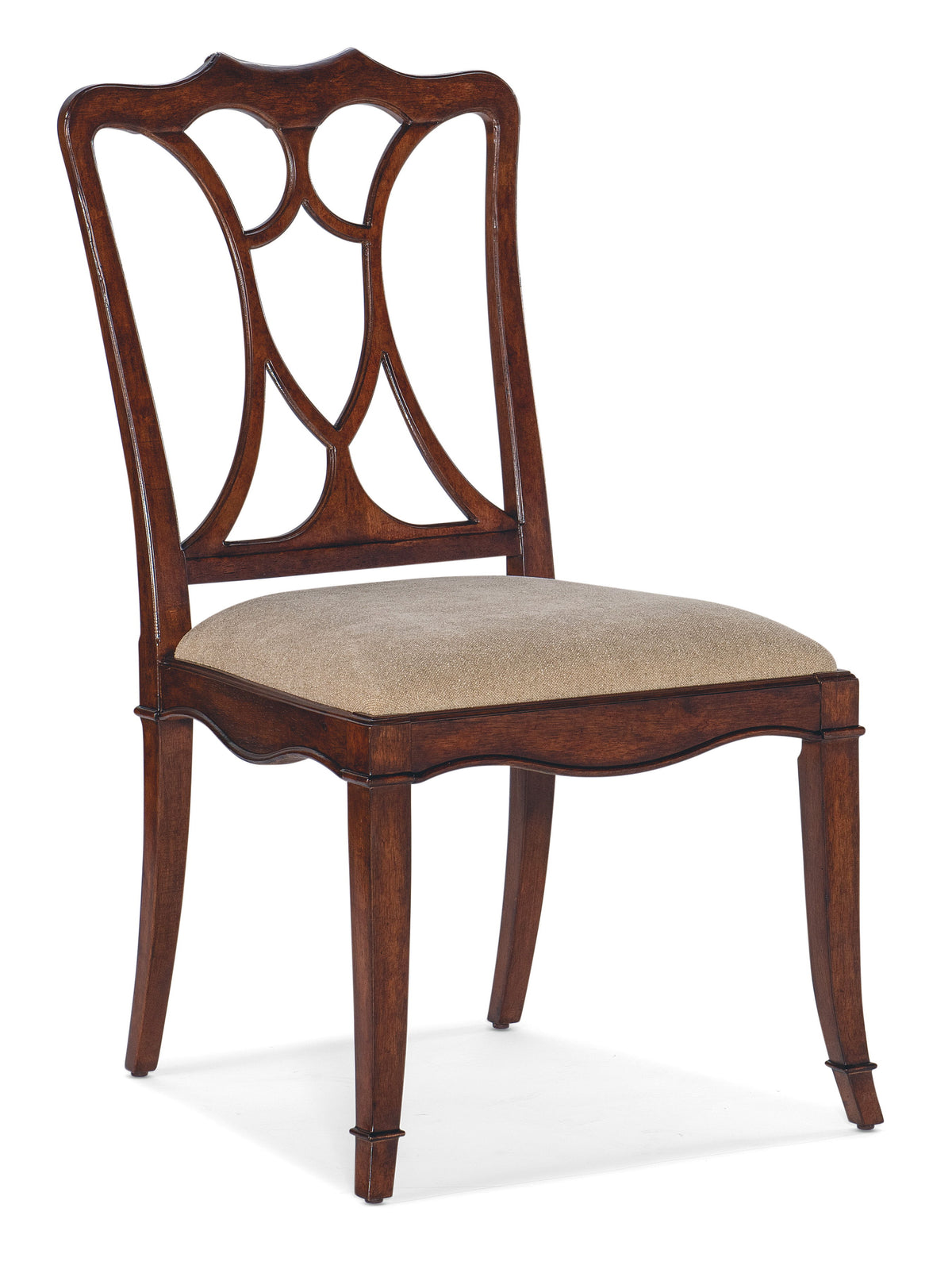 Charleston Upholstered Seat Side Chair (Set of 2) - Dark Brown / Beige by Hooker Furniture - View 1