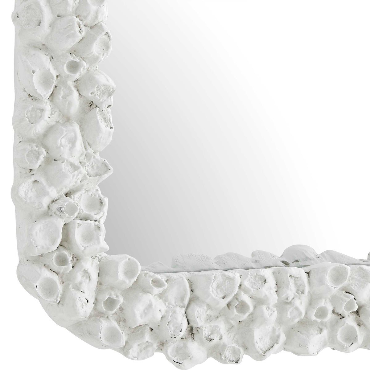 Barnacle Rectangular Mirror - White by Uttermost - View 6