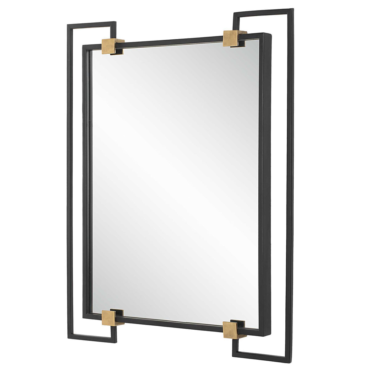 Ivey Rectangle Industrial Mirror - Black by Uttermost - View 4