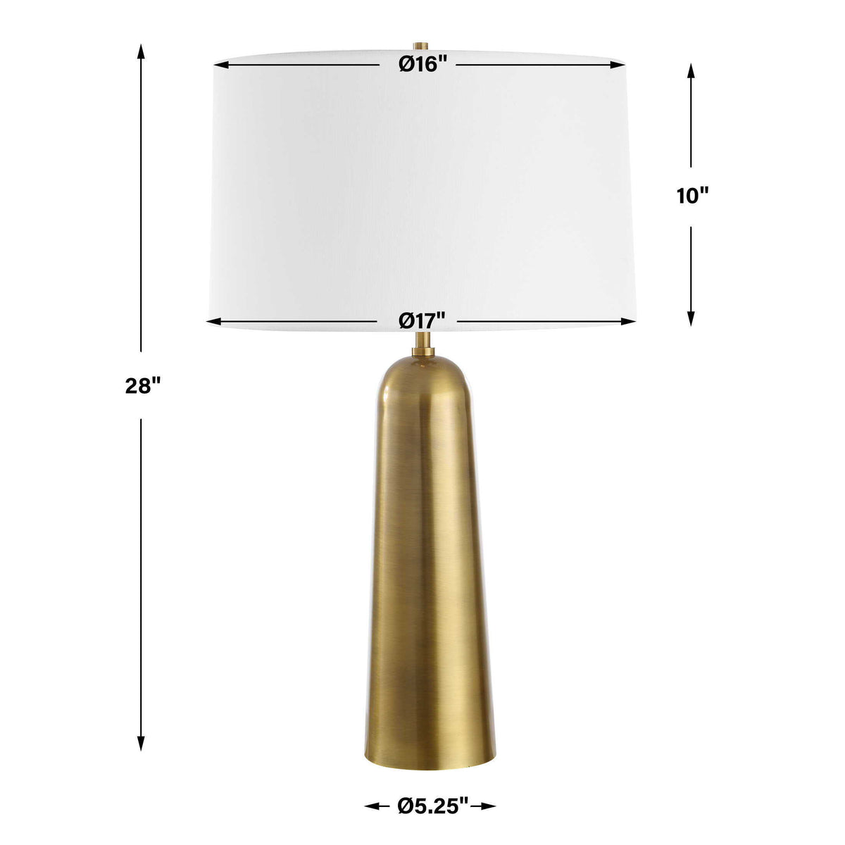 Flinchem Brass Table Lamp - Bronze by Uttermost - View 7