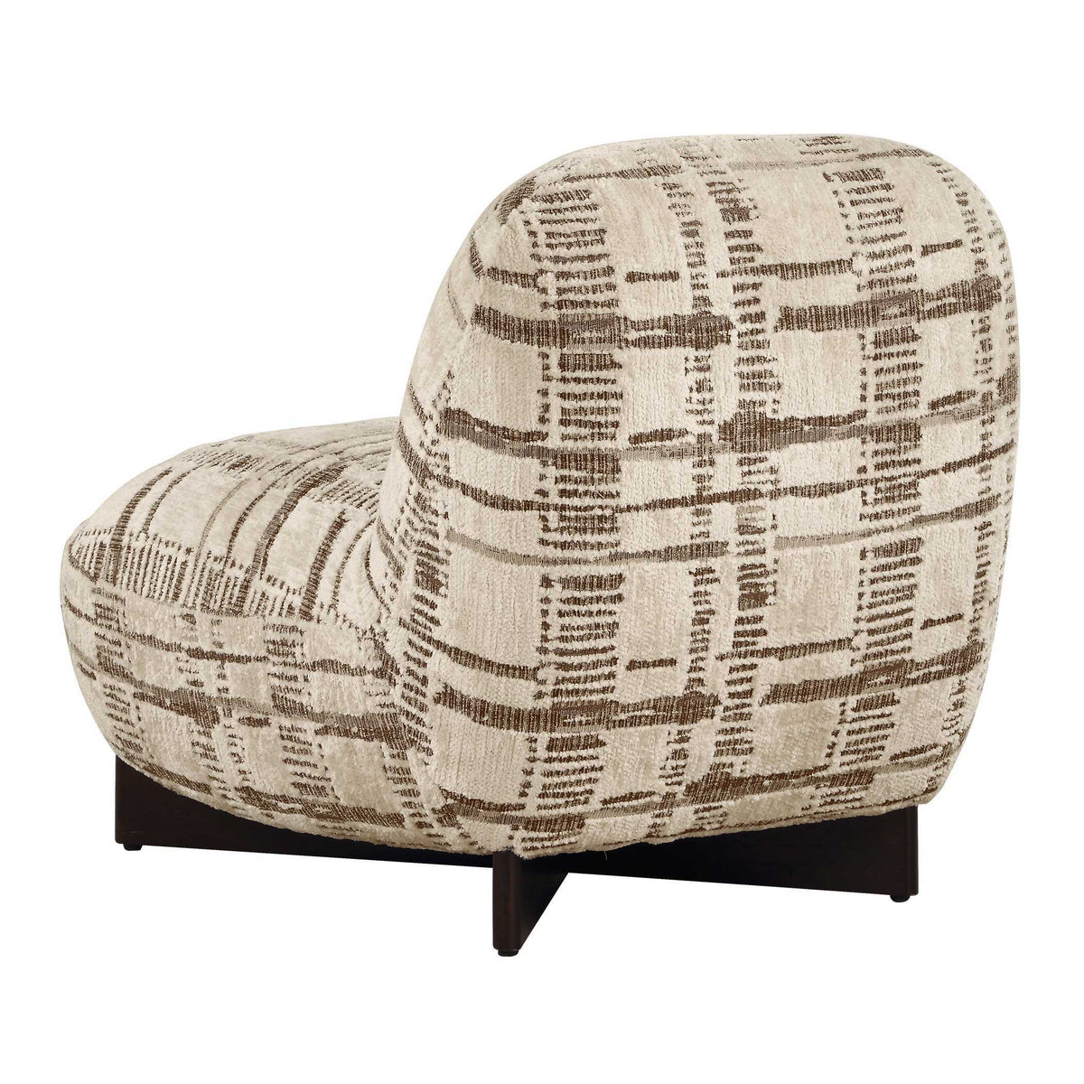 Evans Modern Armless Accent Chair Beige / Brown - Beige / Dark Brown by Uttermost - View 7